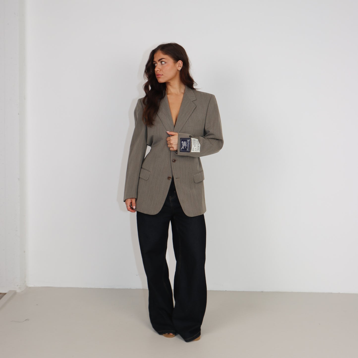 RENUED TAILORED BURBERRY BLAZER TAUPE