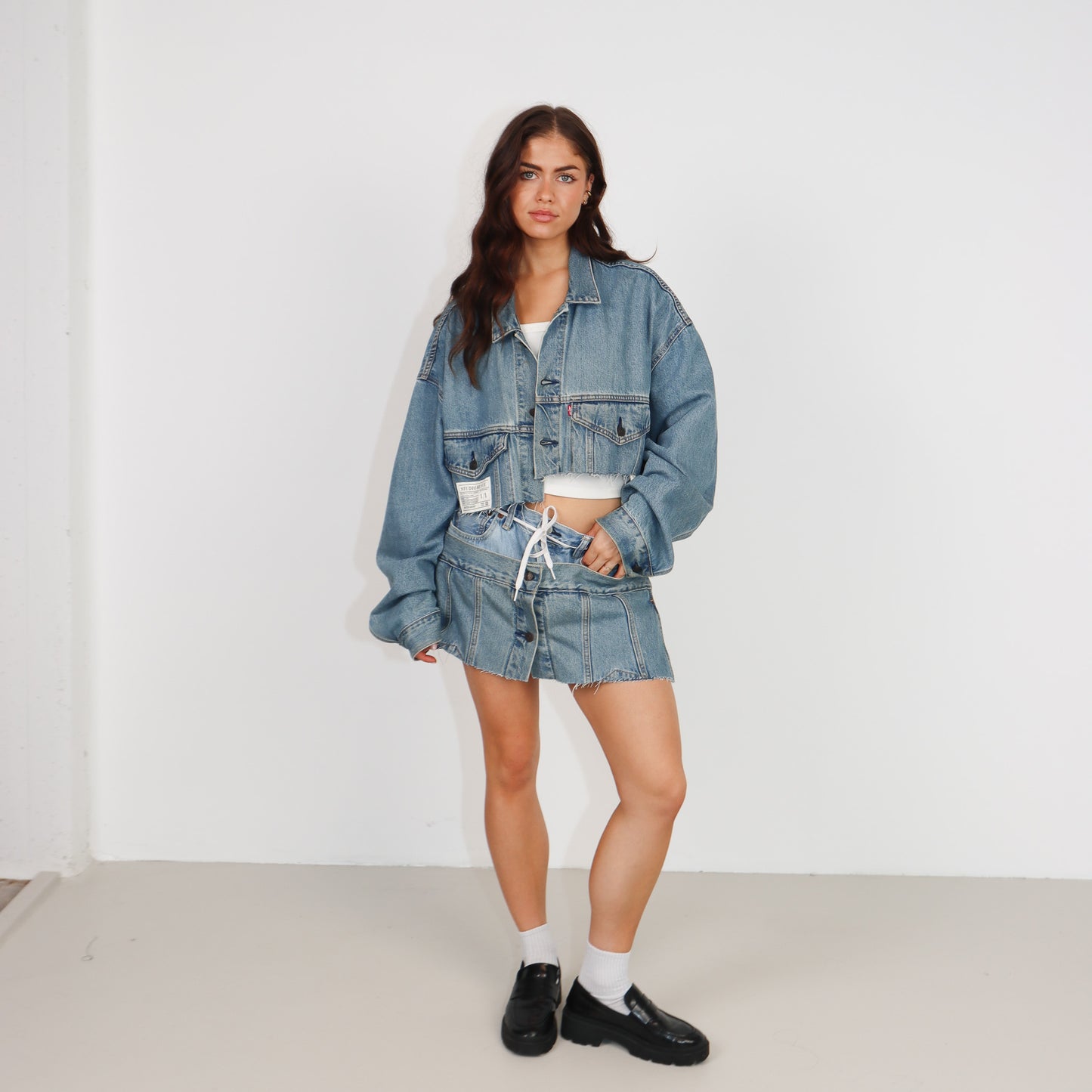RENUED LEVI'S DENIM TWO PIECE DENIM BLUE
