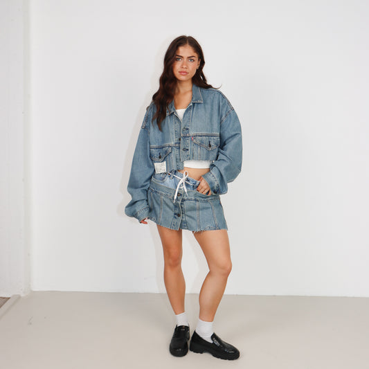 RENUED LEVI'S DENIM TWO PIECE DENIM BLUE