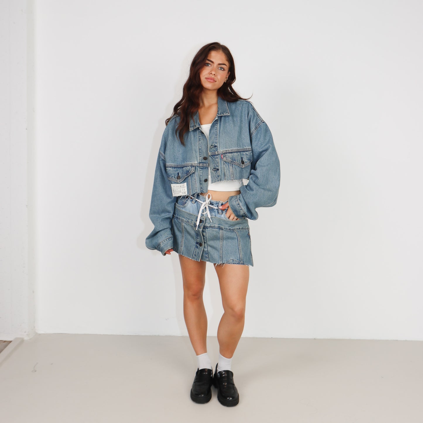 RENUED LEVI'S DENIM TWO PIECE DENIM BLUE