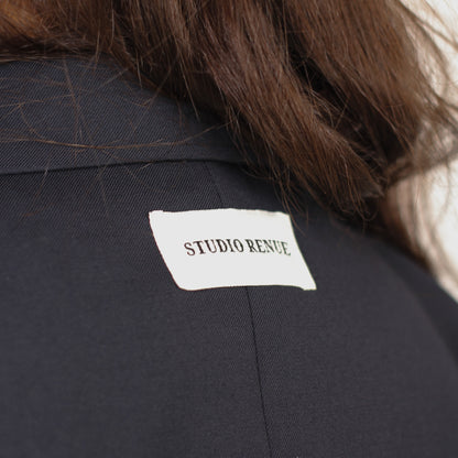 RENUED CROPPED BOMBER BURBERRY BLAZER NAVY