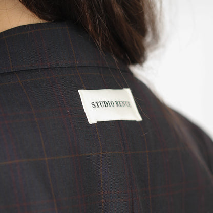 RENUED TAILORED BURBERRY BLAZER DARK BLUE STRIPED