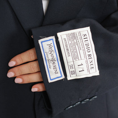 RENUED TAILORED YSL BLAZER DARK BLUE