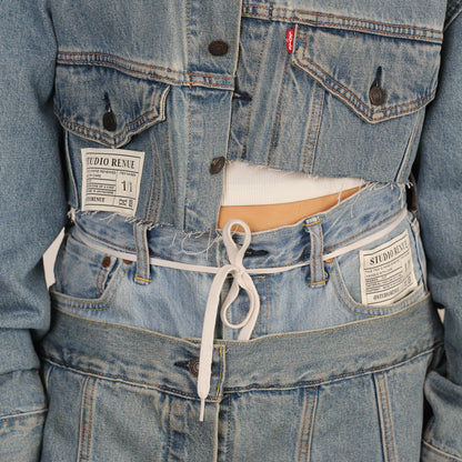 RENUED LEVI'S DENIM TWO PIECE DENIM BLUE