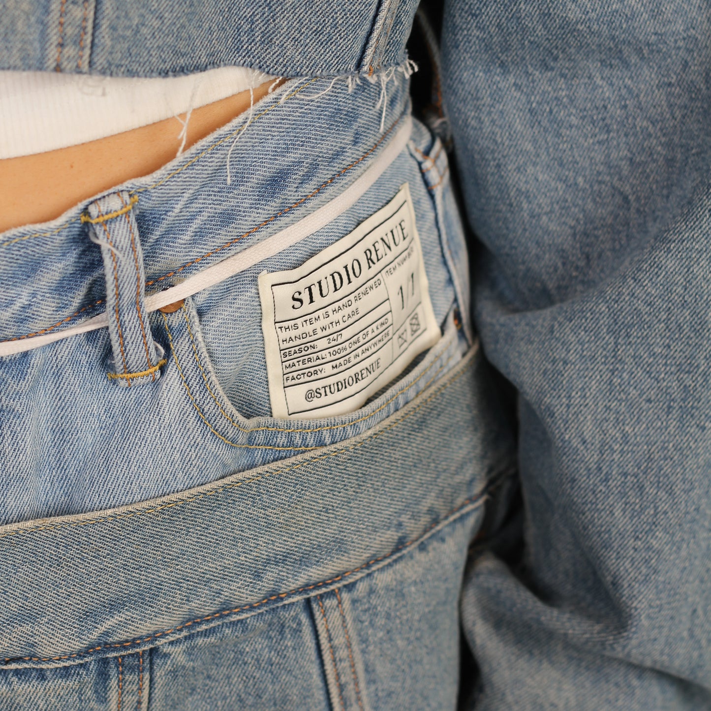 RENUED LEVI'S DENIM TWO PIECE DENIM BLUE